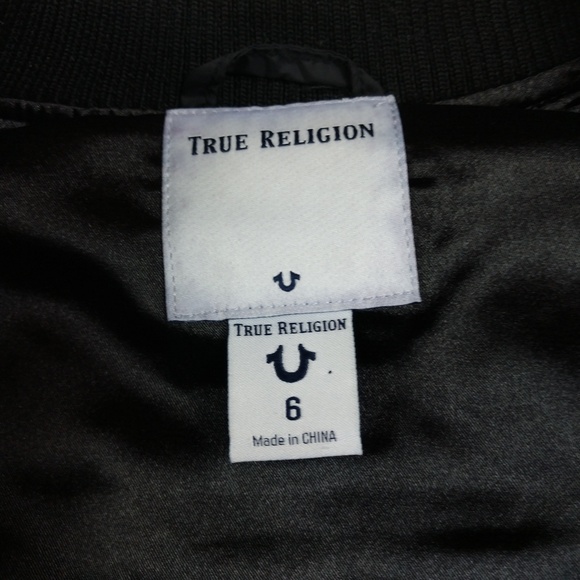 True Religion Kids Quilted Jacket sz 6 - Picture 6 of 7